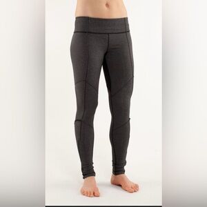 Lululemon Dressage Pant Heathered Black Leggings